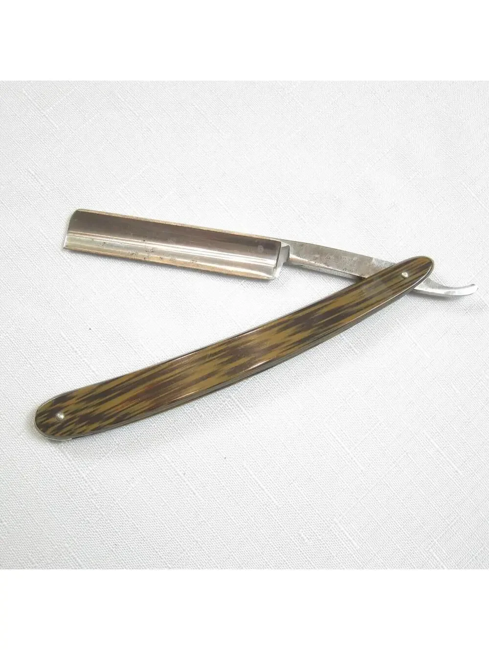 Antique Alwin Straight Razor Ontario Cutlery Co. Geneva NY with Pony Coffin Box